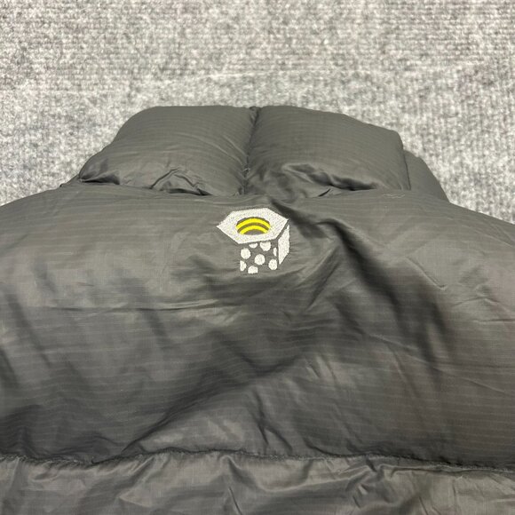 Mountain Hardwear Down Fill Puffer Jacket Men's Medium Gray Mock Neck Full Zip - Picture 3 of 11